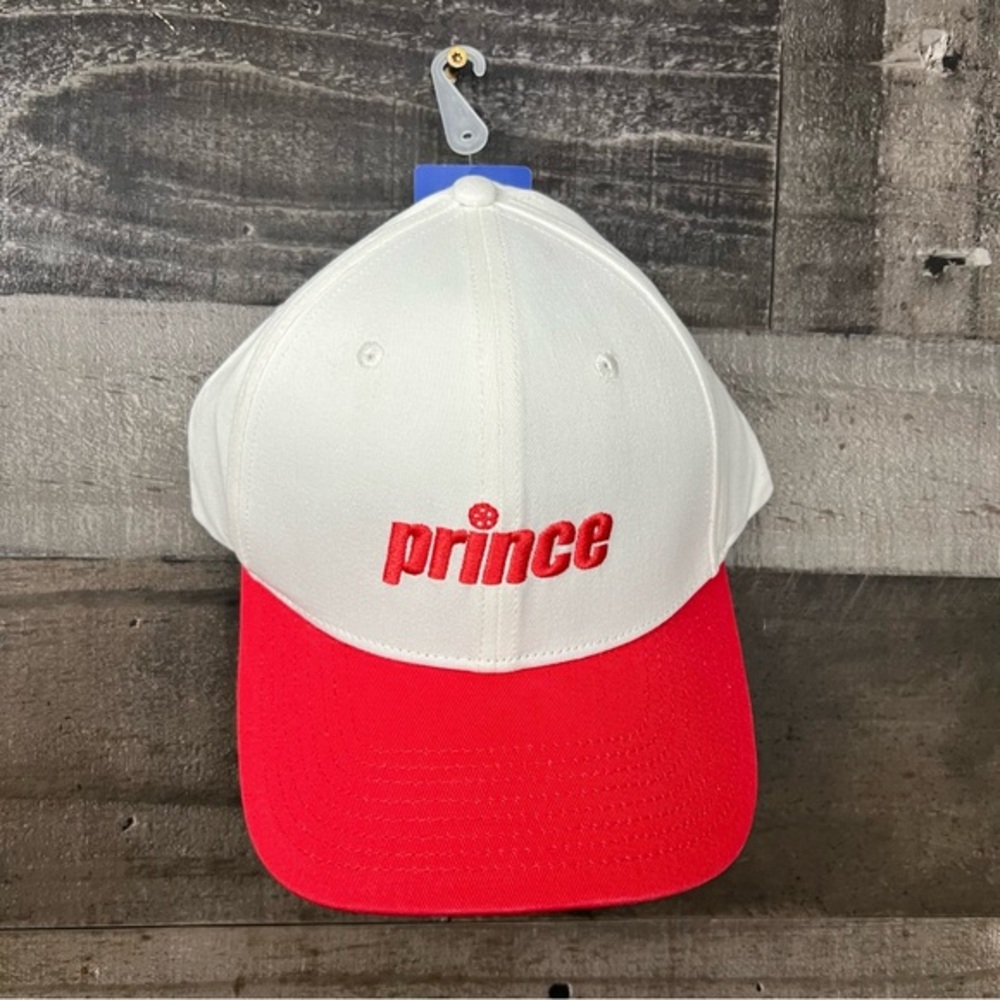 Prince Pickleball Cap in Cloud & Powder Red Z3323
